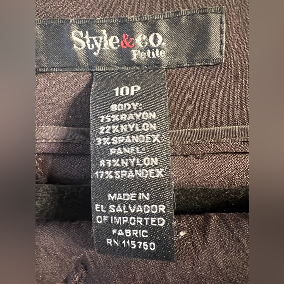 Style & Co Petite Brown Stretch Dress Pants, Size 10P - Picture 4 of 5